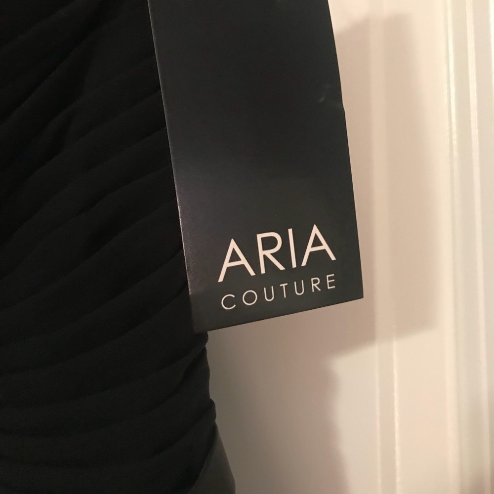 Black, strapless, Aria Couture gown. Never worn.